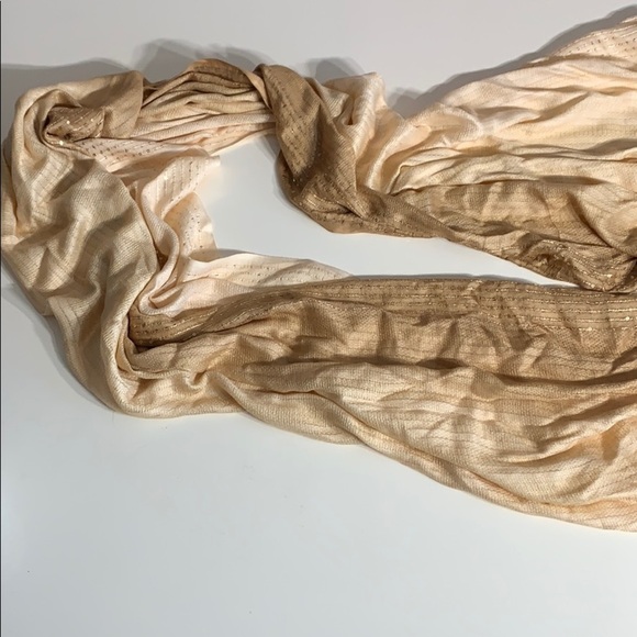 Echo Gold Ombré Sequin Fray Edge Neck Scarf new with tags shawl wrap - Picture 5 of 8